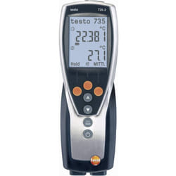 Testo - 735-2 Termometro -200 - +1370 °c Sensore tipo k, Pt100