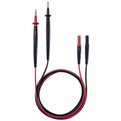 Testo - 0590 0012 kit puntali di sicurezza Spina 4 mm Sonda, Spina a banana 4 mm 1.25 m Nero, Rosso 1 pz.