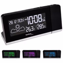 Technoline WT 539, Sveglia digitale, Nero, Data, Temperatura, Tempo, AA Mignon LR06, 160 mm, 72 mm