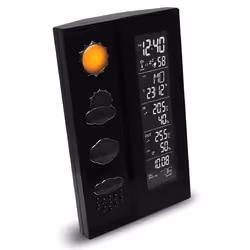 Technoline WS 6650, Nero, Igrometro da interno, Termometro da interno, Igrometro per esterno, Termometro da esterno, Sensore. ...