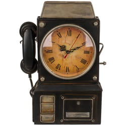 Out Of The Blue - Portachiavi in Metallo, Telefono con Orologio, Multicolor, ca. 26 x 35,5 cm