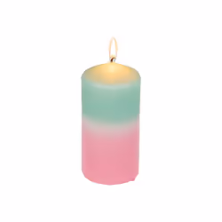 G. Wurm 10035209 candela di cera Cilindro Colore menta, Rosa, Bianco 1 pz - Vista aggiuntiva 4