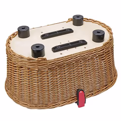 KLICKfix Doggy Basket Plus Posteriore Cestino per biciclette 40 L Legno