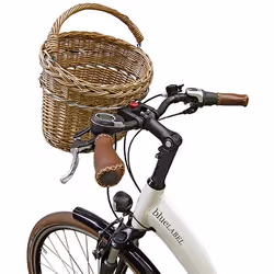 KLICKfix Wicker Basket Mini Frontale Cestino per biciclette 13 L Legno - Vista aggiuntiva 4