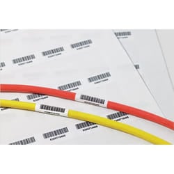 Hellermann Tyton 594-91104 etichetta per stampante Trasparente, Bianco Etichetta per stampante autoadesiva