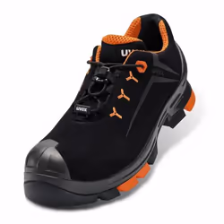 Uvex 65082, Unisex, Adulto, Scarpe antinfortunistiche, Nero, Arancione, ESD, S3, SRC, Allacciatura veloce