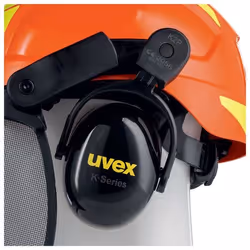 Uvex 9774237 casco di sicurezza Polietilene Nero, Arancione