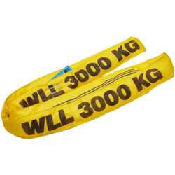 Braun - GmbH 30021RS - Cinghia circolare 3000 kg, portata 2 m, lunghezza utile = 1 m, infinita con anima in poliestere, colore: Giallo