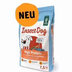 Green Petfood InsectDog High Protein 7,5 kg Adulto Insetto, Salmone