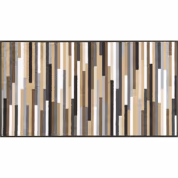 wash+dry Mikado Stripes Nature, Zerbino decorativo, Interno, Rettangolare, Multicolore, Fantasia, 750 mm