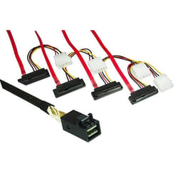 MAG SAS-43FNL-PW-75 cavo Serial Attached SCSI (SAS) 0,75 m Nero, Rosso, Bianco