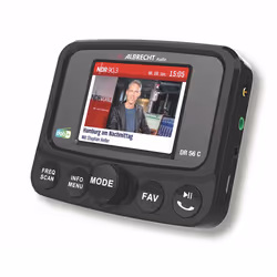 Albrecht DR56C, Auto, Digitale, DAB, DAB+, MF, 87,6 - 107,9 MHz, 174 - 240 MHz, TFT