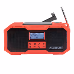 Albrecht DR 112, Digitale, DAB+, FM, 5 W, LED, USB tipo-C, Nero, Rosso