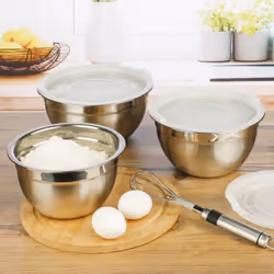 Questo set di ciotole della HI è eccellente per preparare pastelle o insalate e preparare o conservare il cibo. Il set contie ...