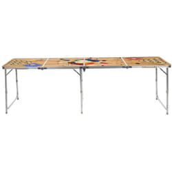 HI - Tavolo Pieghevole Birra Pong 240x60x55 cm mdf e Alluminio