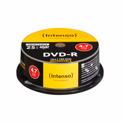 Intenso DVD-R 4.7GB, Printable, 16x, DVD-R, 120 mm, Stampabile, Scatola per torte, 25 pz, 4,7 GB