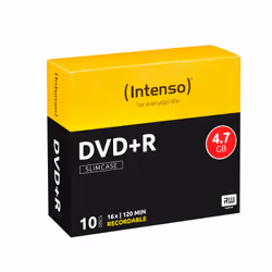 Intenso DVD+R 4.7 GB 16x, DVD+R, 120 mm, Custodia per CD, 10 pz, 4,7 GB
