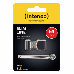 Intenso Slim Line unità flash USB 64 GB USB tipo A 3.2 Gen 1 (3.1 Gen 1) Nero - Vista aggiuntiva 6