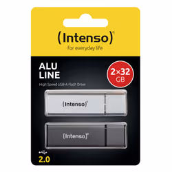 Intenso AluLine USB Drive 32 GB Doppelpack 2x32GB - 32 GB unità flash USB USB tipo A 2.0 Antracite, Argento - Vista aggiuntiva 2