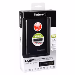 Intenso 6023670 disco rigido esterno 1 TB 5400 Giri/min 2.5" USB 3.2 Gen 1 (3.1 Gen 1) Nero