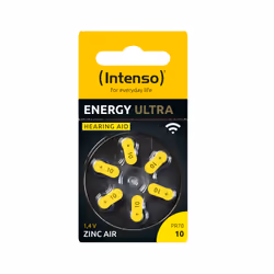 Intenso A10 Energy Hörgeraete Batterie 6er Blister - Batterie - 86 mAh Batteria monouso 10 Zinco-aria