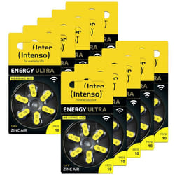 Intenso - Batteria non ricaricabile per apparecchio acustico PR70-10 1.45 v 60 pz. 86 mAh Zinco-aria 7504416MP