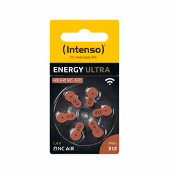 Intenso A312 Energy Hörgeraete Batterie 6er Blister - Batterie - 148 mAh Batteria monouso 312 Zinco-aria
