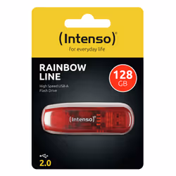 Intenso Rainbow Line unità flash USB 128 GB USB tipo A 2.0 Rosso, Trasparente - Vista aggiuntiva 4