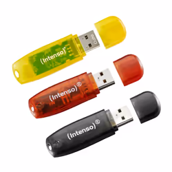 Intenso Rainbow 3x32GB Yellow/Red/Black unità flash USB USB tipo A 2.0 Trasparente - Vista aggiuntiva 5
