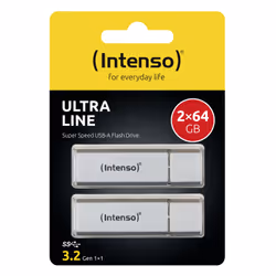 Intenso Ultra Line 2 x 64GB unità flash USB USB tipo A 3.2 Gen 1 (3.1 Gen 1) Argento