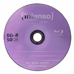 Intenso 5101114, 25 GB, BD-R, Scatola per torte, 25 pz