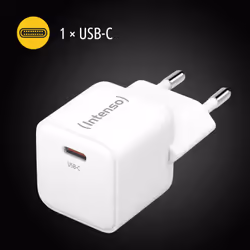 Intenso POWER ADAPTER USB-C GAN/7803022 Universale Bianco AC Ricarica rapida Interno - Vista aggiuntiva 7