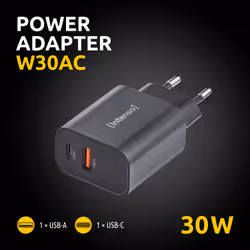 Intenso 7803010 adattatore e invertitore Interno 30 W Nero - Vista aggiuntiva 2