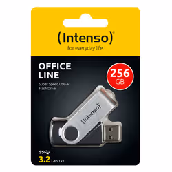 Intenso USB 256GB OFFICE LINE 3.2 Gen1 Silver-Black unità flash USB USB tipo A 3.2 Gen 1 (3.1 Gen 1) Nero, Argento - Vista aggiuntiva 8