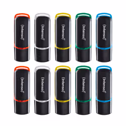 Intenso 3511561 unità flash USB 8 GB USB tipo A 2.0 Nero, Rosso, Verde, Trasparente, Giallo, Blu - Vista aggiuntiva 3