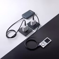 Intenso CHARGING/DATA CABLE A60C 2M DOUBLE PACK ZWART / DUBBELE VERPAKKING / 2METER / ZWART cavo USB USB A USB C Nero - Vista aggiuntiva 4