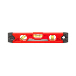 Max Power - Livella Magnetica con 3 Bolle 45° Leggibile Tappi in Gomma Torpedo 23 cm Masidef