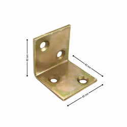 Masidef Lastrine Angolari Zincate Giallo per Sedie - 40x40x2 mm, colore Giallo - Vista aggiuntiva 2
