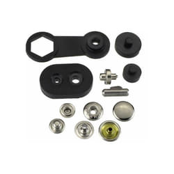 Bottoni automatici 15 mm. - ottone nichelato - 10 pz.