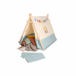 Pinolino Kinderträume 358055, Tenda, 3 anno/i, Cotone, Poliestere, Legno, Azzurro, Bianco