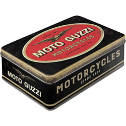 Nostalgic Art - Nostalgic-Art Contenitori di Latta retrò Piatti Guzzi – Logo Motorcycles – Idea Regalo per Amanti di Moto, con Coperchio, Design