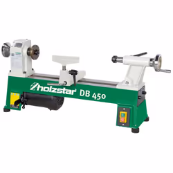 Il DB450 è un piccolo tornio per legno HOLZSTAR La solida e robusta fusione in ghisa del bancale riduce le vibrazioni e perme ...