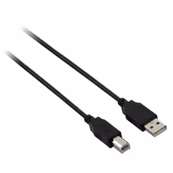 V7 Cavo USB nero da USB 2.0 A maschio a USB 2.0 B maschio 2m 6.6ft, 1,8 m, USB A, USB B, USB 2.0, Maschio/Maschio, Nero