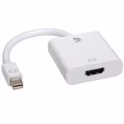 V7 Adaptador blanco de vídeo con conector Mini DisplayPort macho a HDMI hembra, 0,17 m, mini DisplayPort, HDMI, Bianco, Masch ...
