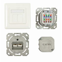 Synergy 21 S216358 presa energia 2 x RJ-45 Bianco