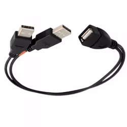 ALLNET 133298, 2 x USB A, USB A, USB 2.0, Maschio/Femmina, Nero