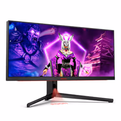AOC AGON PRO AG344UXM 34" UltraWide Quad HD LED Nero, Rosso - Vista aggiuntiva 5