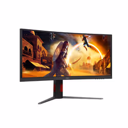 AOC G4 34'' CU34G4CA Monitor PC 86,4 cm (34") 3440 x 1440 Pixel Nero, Rosso - Vista aggiuntiva 7