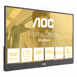 AOC 16T20E2 TV e monitor portatile Nero 39,6 cm (15.6") LED 1920 x 1080 Pixel - Vista aggiuntiva 2