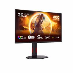 AOC G4 Q27G4SDR Monitor PC 67,3 cm (26.5") 2560 x 1440 Pixel Quad HD QD-OLED Nero, Rosso - Vista aggiuntiva 2